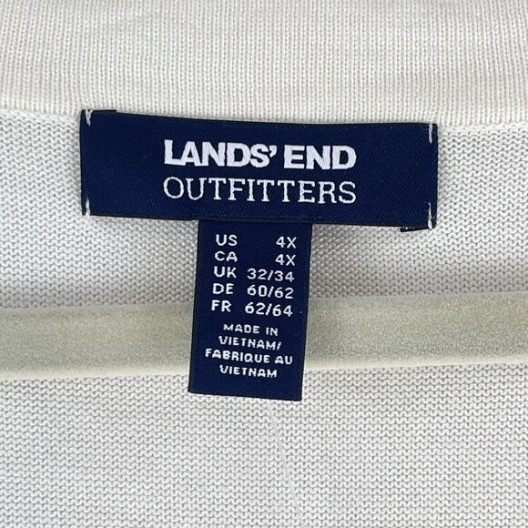 Lands' End Outfitters Ivory Short Sleeve Knit Shirt Womens Pullover Size 4X - Picture 10 of 16